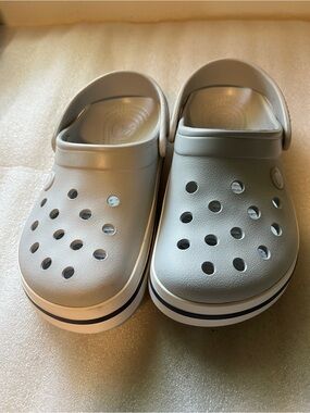 Gray Slip-On Crocs M4 W6